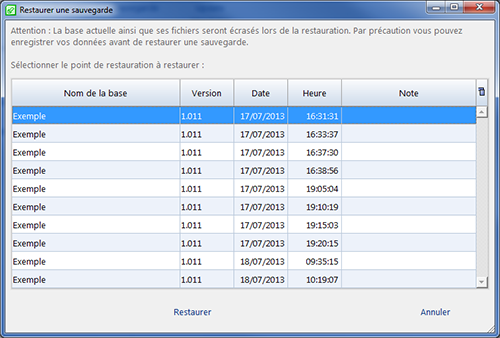 Fiche du bail